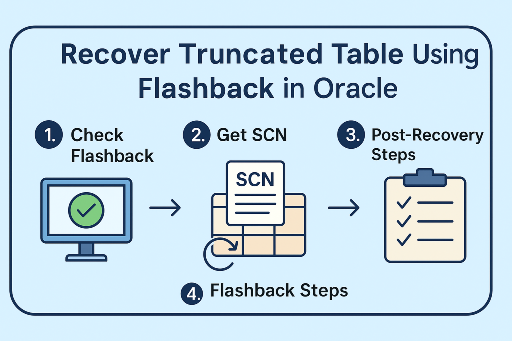 How to Recover Truncated Table Using Flashback in Oracle