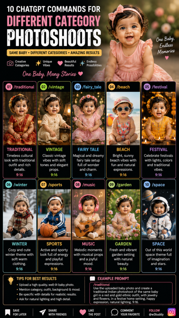 10 ChatGPT Commands for Baby Photo Themes ✨